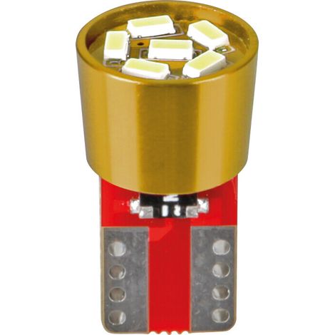 24V Led series - 6 Led SMD - (T10) - W2,1x9,5d - 2 pz - Busta - Arancio - Doppia polarità - Resistenza incorporata (1/4)
