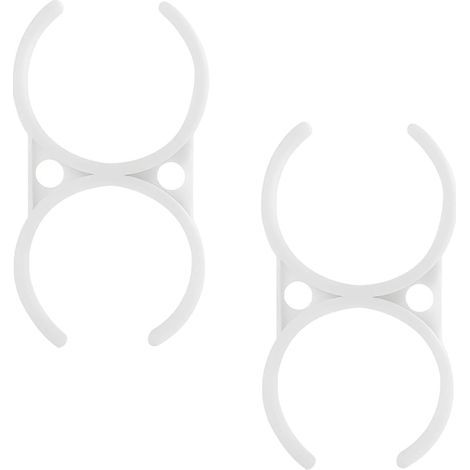 4 Pièces Clips de Tuyau en Plastique, 57x110mm Pinces pour Filtre à Eau, Pinces Doubles pour Filtres de Réfrigérateur
