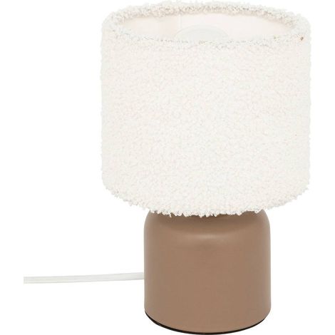 Lámpara de mesa Bona Bouclette Marrón H22cm - Atmosphera créateur d'intérieur