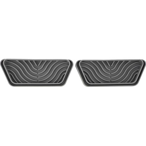 2 Bacs de récupération d'eau pour frigo, piège à condensation trapézoïdal en silicone gris, compatible GE et Samsung (1/5)