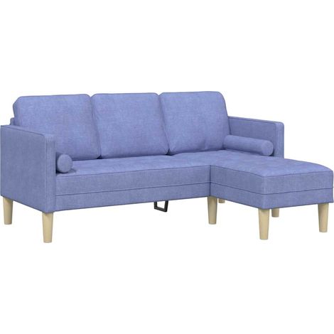 Ensemble de Canapé Sofas avec coussin Bleu denim Polyester (1/5)