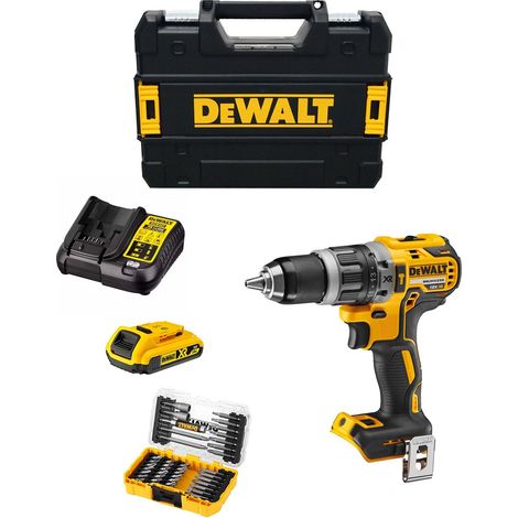 Taladro Percutor DeWALT DCD796D1T (1 x 2,0 Ah + DCB107 + TSTAK II) + Juego de 40 puntas