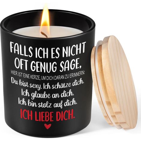 Duftkerze mit Spruch für Jahrestag, Hochzeitstag, Geschenk für Sie & Ihn