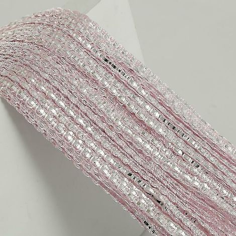 1 Panneau rideau perles pompons, fil volant, 100x200cm, rose, séparation salon boutique (1/3)