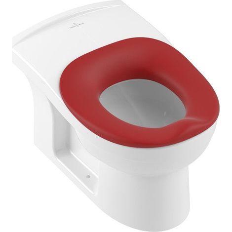 Toilettes à chasse d'eau profonde VB O.novo Kids 295x440x310mm avec sortie horizontale sur pied. Blanc alpin. (1/3)