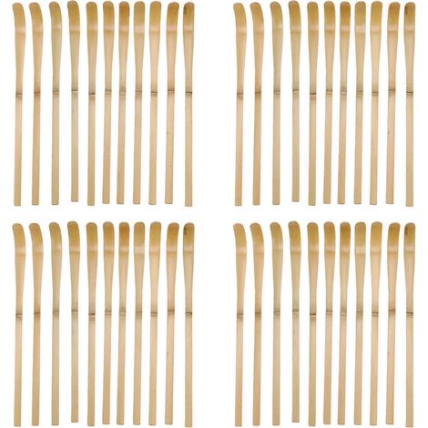 40 pièces retro natural bamboo matcha scoop thé poudre matcha spoon japonais thé ceremony matcha thé measure (1/5)