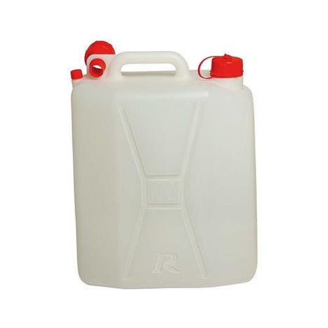 Ribimex – Jerrican alimentaire 20L en polyéthylène haute densité – Stockage et transport liquides – Simple compartiment – Résistant aux chocs