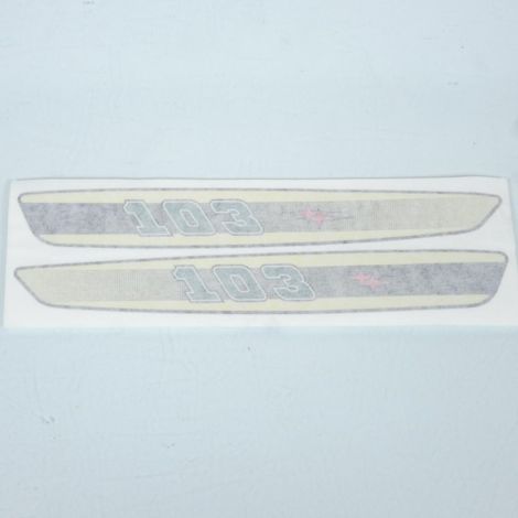 tank sticker weiß grün 280x38mm für moped peugeot 103