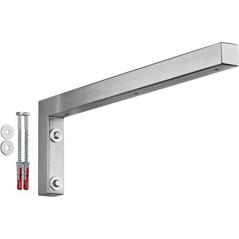 SOTECH Wandkonsole Regalkonsole Waschtischkonsole in L-Form 450 x 150 x 30 mm, Edelstahl gebürstet, 1 Stück