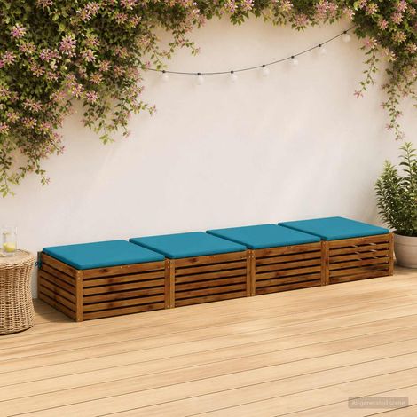 vidaXL Cojines de Asiento de 4 Piezas SOEST 4 uds. 100% Poliéster (1/5)