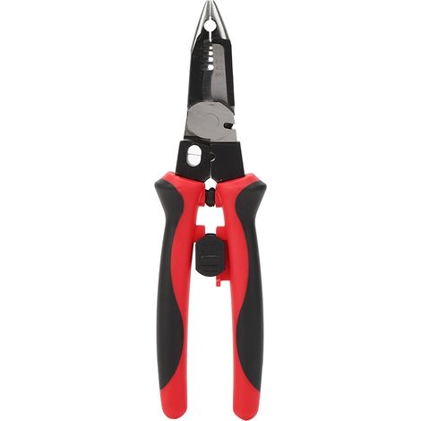 Pince à dénuder multifonction 6-en-1, outil électrique à main en acier avec coupe-fil, sertisseuse et pince de serrage (1/5)