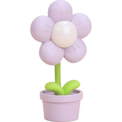 Lumière de Nuit Fleur pour Enfants Veilleuse Douce Pliable 360° à Piles Lampe de Chevet Chambre Salon Violet (1/5)
