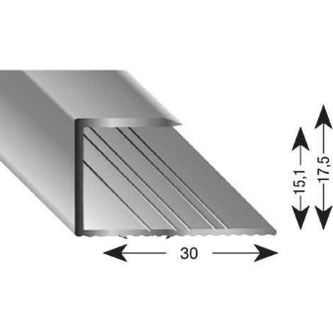 Kügele Gleitabschlussprofil U-Profil Übergangsleiste 15/1000mm Alu silber eloxiert (1/2)