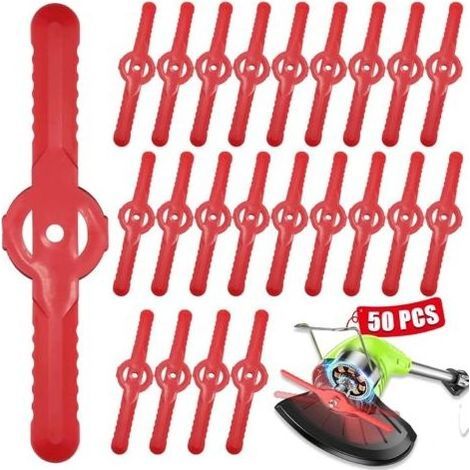 Lot de 50 lames de rechange pour de coupe-bordures en plastique (1/5)