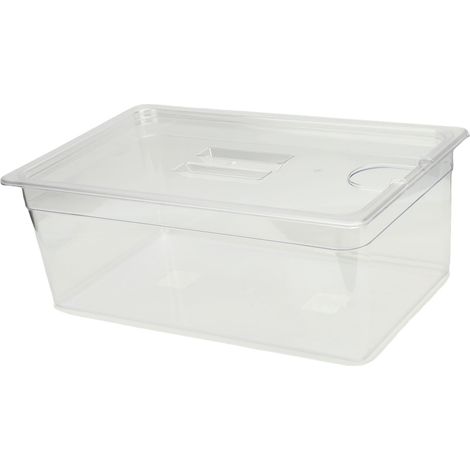 25-Liter-Schongarerbehälter mit Deckel, Lebensmittelaufbewahrungsbox, Mehrzweck-PP-transparenter Behälter (1/5)