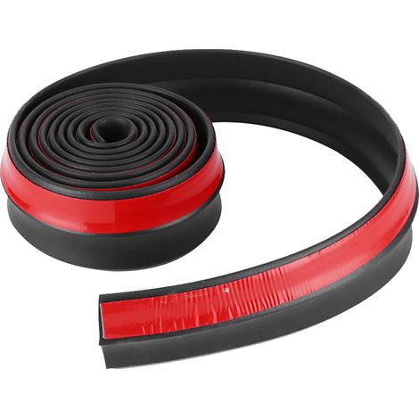 Bande de protection universelle anti-collision de 2,5 m pour pare-chocs, résistante aux rayures, décoration de voiture, noire (1/5)