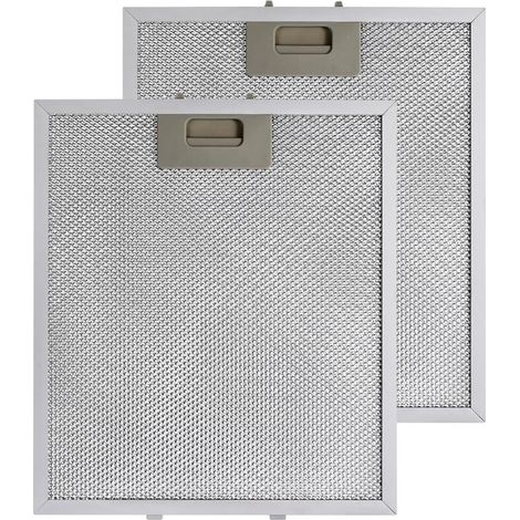 Bardusch-Filtres métalliques pour hotte aspirante, lot de 2, 260 x 320 x 9 mm, filtre facile à nettoyer et à laver, durable, blanc/gris (1/4)