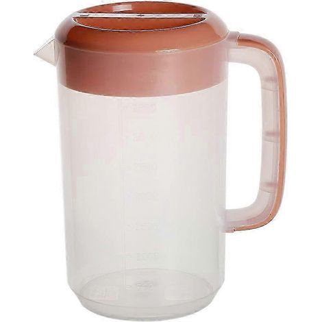Carafe à eau en verre avec couvercle et poignée, grande capacité, convient à l'eau chaude et froide, facile à nettoyer. (1/5)