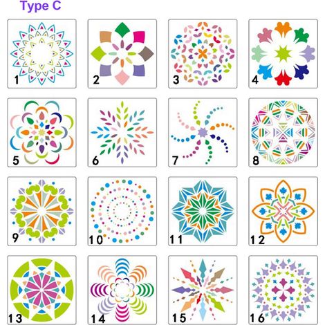 44 Pièces Outils de Pointage Mandala Pochoirs de Peinture DIY Palette de Boules Pinceaux Multifonction Kit de Points de Gaufrage pour Toile Roches Coloriage Dessin Artisanat Fournitures d'Art Décorati (1/5)
