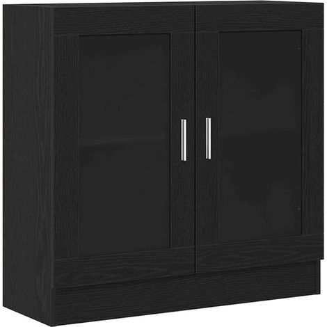 Maison Exclusive - Bücherregal Schwarz Eichen-Optik 82,5 x 30,5 x