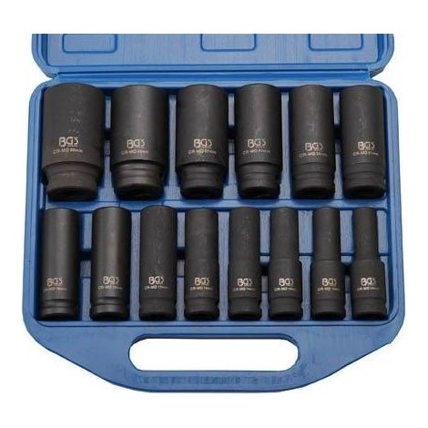 BGS Technic Maletín 14 Vasos de Impacto Acero Cromo-Molibdeno
