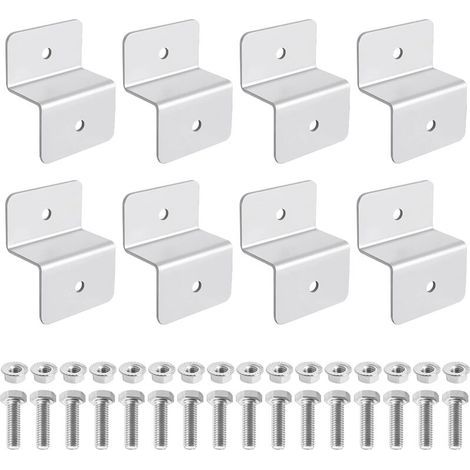 Panneau Solaire en Z, 8Pcs Panneaux Solaire Support en Aluminium Conviennent aux Véhicules Récréatifs aux Toits, Montage de Panneau Solaire Adopte un Design en Forme de Z(avec 16 Écrous et 16 Boulons) (1/5)