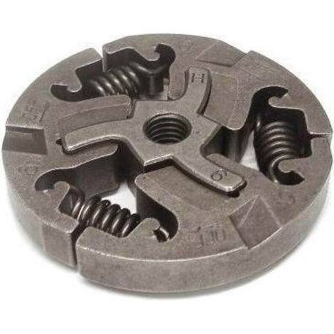 Embrayage Husqvarna 357, 359, 537 10 34-01, embrayage centrifuge, type à mâchoires, engagement automatique, transmet la puissance du moteur à la tête de travail, souple et fiable.