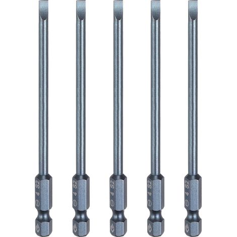 5pcs SL4 Embouts de tournevis plats magnétiques fendus 4mm (1/5)