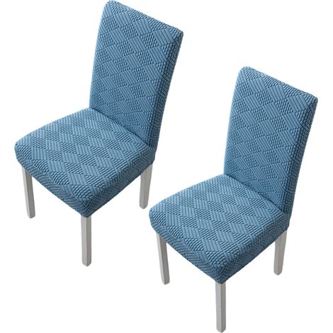 4 fundas para sillas, tejido elástico, poliéster elastano, lavables a máquina, para comedor, cocina, hotel. (1/5)