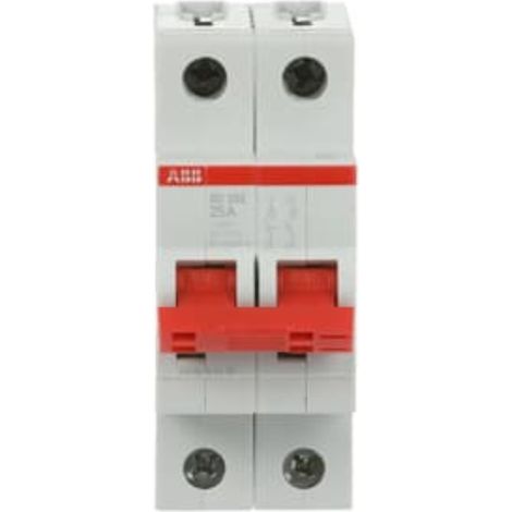 Interruttore sezionatore SD202/63 2 poli 63A 25kA 2 moduli ABB M990417