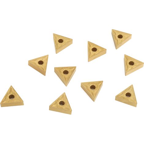 10 plaquettes triangulaires CNC double face pour semi-finition et ébauche de l'acier R0.4/R0.8 (T9125-160404 (R0.4)) (1/5)