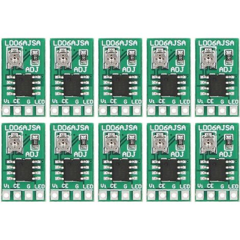 10 Stück Konstantstrom-Einstellmodul 30–1500 mA 3 V 3,3 V 3,7 V 4,5 V 5 V 6 V Strom LED-Treiber DC 2,8