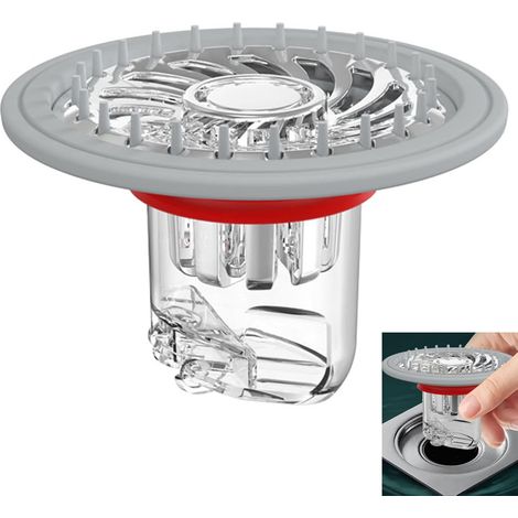 Siphons de sol anti-odeurs, clapets anti-retour pour siphons de douche, bouchons de vidange anti-colmatage pour collecteurs de cheveux, couvercles anti-odeurs et joints d'étanchéité pour éviter le col (1/5)