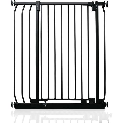 Safetots Extra Tall Elite Safety Gate, 80cm - 89cm, Matt Black, Extra Tall 96.8cm in Height, Pressure Fit Stair Gate