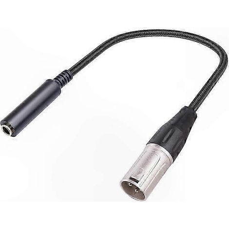 Câble adaptateur mâle 3 broches vers femelle 6,35 mm, câble connecteur XLR vers 1/4 pouce, adapté aux microphones et aux équipements audio. (1/5)