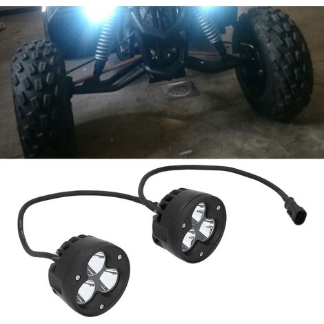 Phare avant blanc haute intensité pour montant A 9-30V 60W, projecteur à trois lentilles pour moto 6000K (J0002) (1/5)