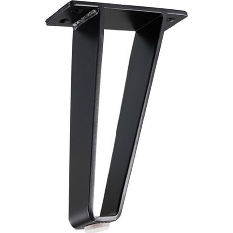 Pieds de table trapézoïdaux en acier noir Unomor de 15 cm (1/5)