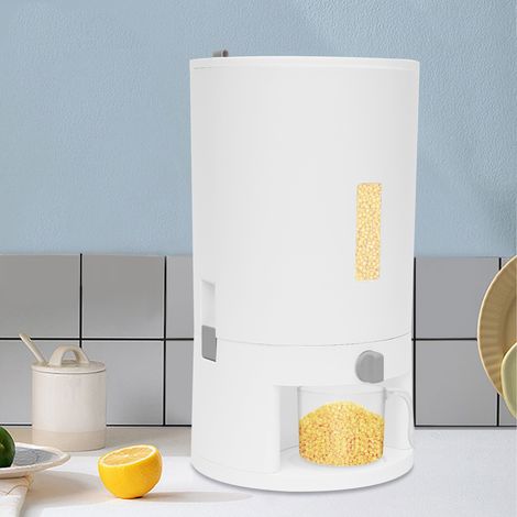 YISSALE – Distributeur de riz 6/10 kg avec gobelet doseur, distributeur de muesli et d’aliments pour céréales, riz et haricots rouges (6 kg / 20 L) (1/5)