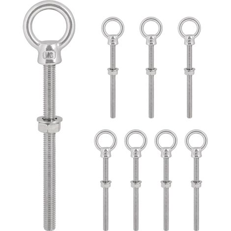 6 Pièces Boulons à Œil M8 x 100mm Anneaux de Levage (1/5)