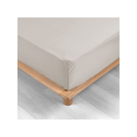Drap housse lin 90 x 190 cm en percale Bonnet de 30 cm