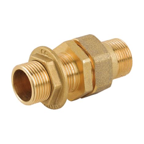 Raccord droit allonge' pour boites en laiton avec connexion de rechange 1" 1/2