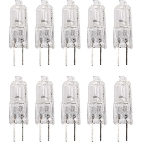 Lot de 10 ampoules halogènes G4 10 W blanc chaud