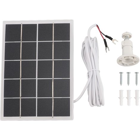 Ortviai Panneau Solaire 3 W 5 V pour Sonnette Vidéo Ring Doorbell 4/3/Plus/2 – Silicium Monocristallin, Blanc (1/5)