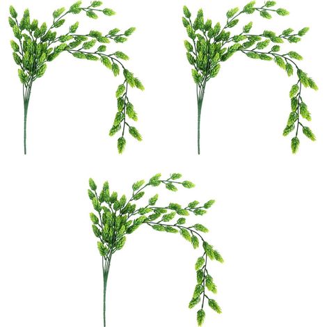 Ensemble de trois fleurs artificielles, couronne de houblon, feuillage suspendu artificiel, convient à la décoration florale intérieure et extérieure du porche. (1/5)