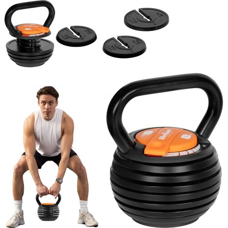 Kettlebell in ghisa con peso regolabile, manubrio a palla da 9 kg Rebel (1/5)