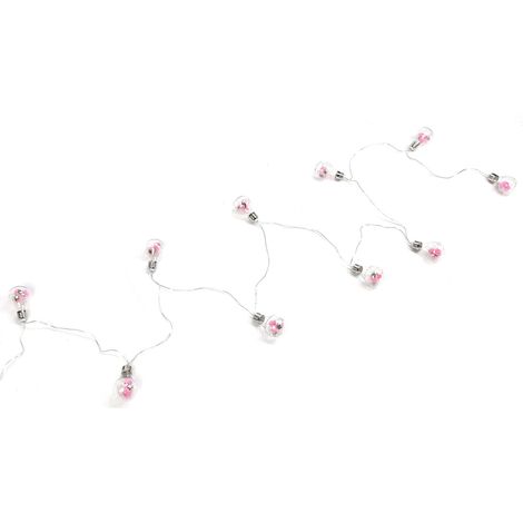 Guirlande lumineuse 100 LED en fil de cuivre, rose artificielle, ampoule E27, lampe décorative pour chambre d'enfant ou chambre à coucher (1/5)