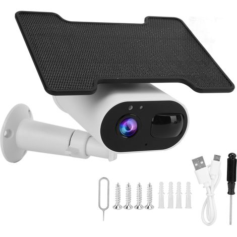 Caméra solaire WiFi HD extérieure IP65 étanche Détection PIR Vision nocturne Audio bidirectionnel Sécurité Smart Cam IP (1/5)