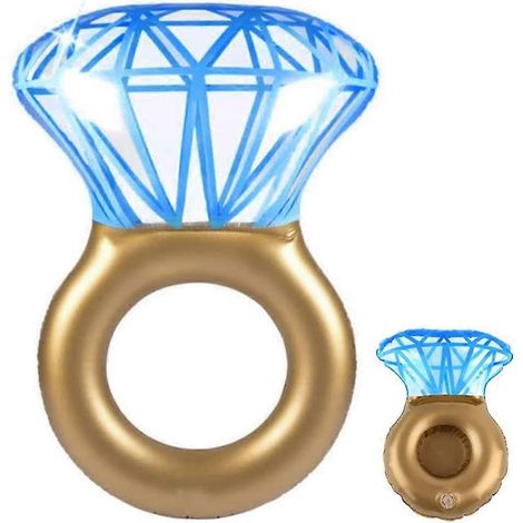 Bouée gonflable en forme de losange avec porte-gobelets, pour adultes, pour nager en piscine pendant l'été.-AquaForge (1/5)