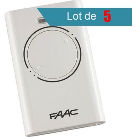 Télécommande FAAC XT2 433 SLH BLANC Pack de 5 (1/2)