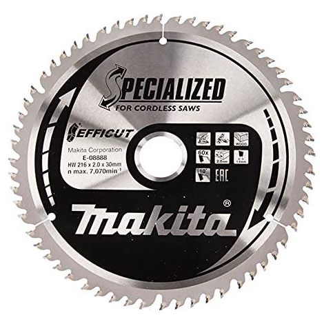 Makita E-0888 Lama di sega elettrica 216 mm 60 denti